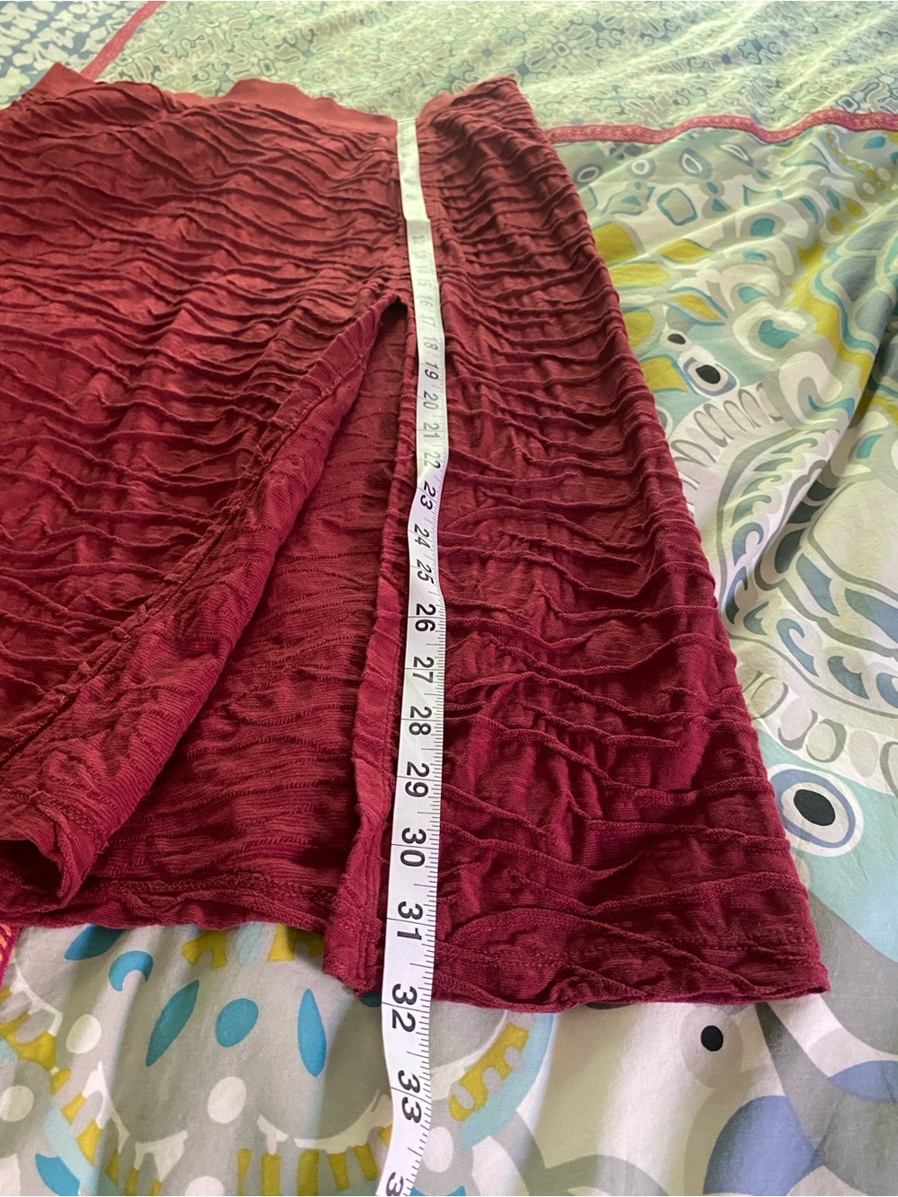 Horny Toad Samba Wave Midi Skirt in Berry. Size Large. - Picture 6 of 7
